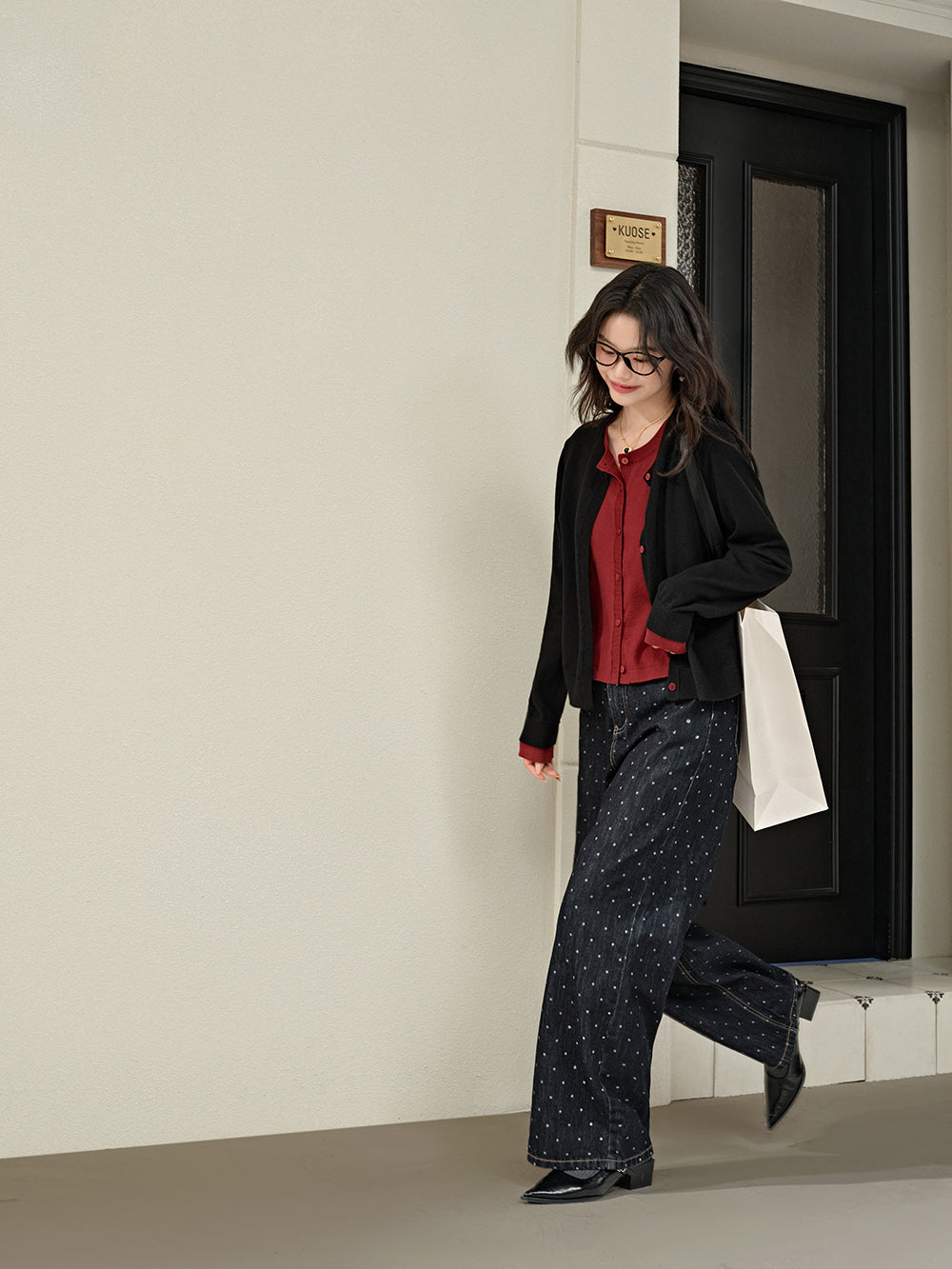 Fake Two-piece Couture Cardigan