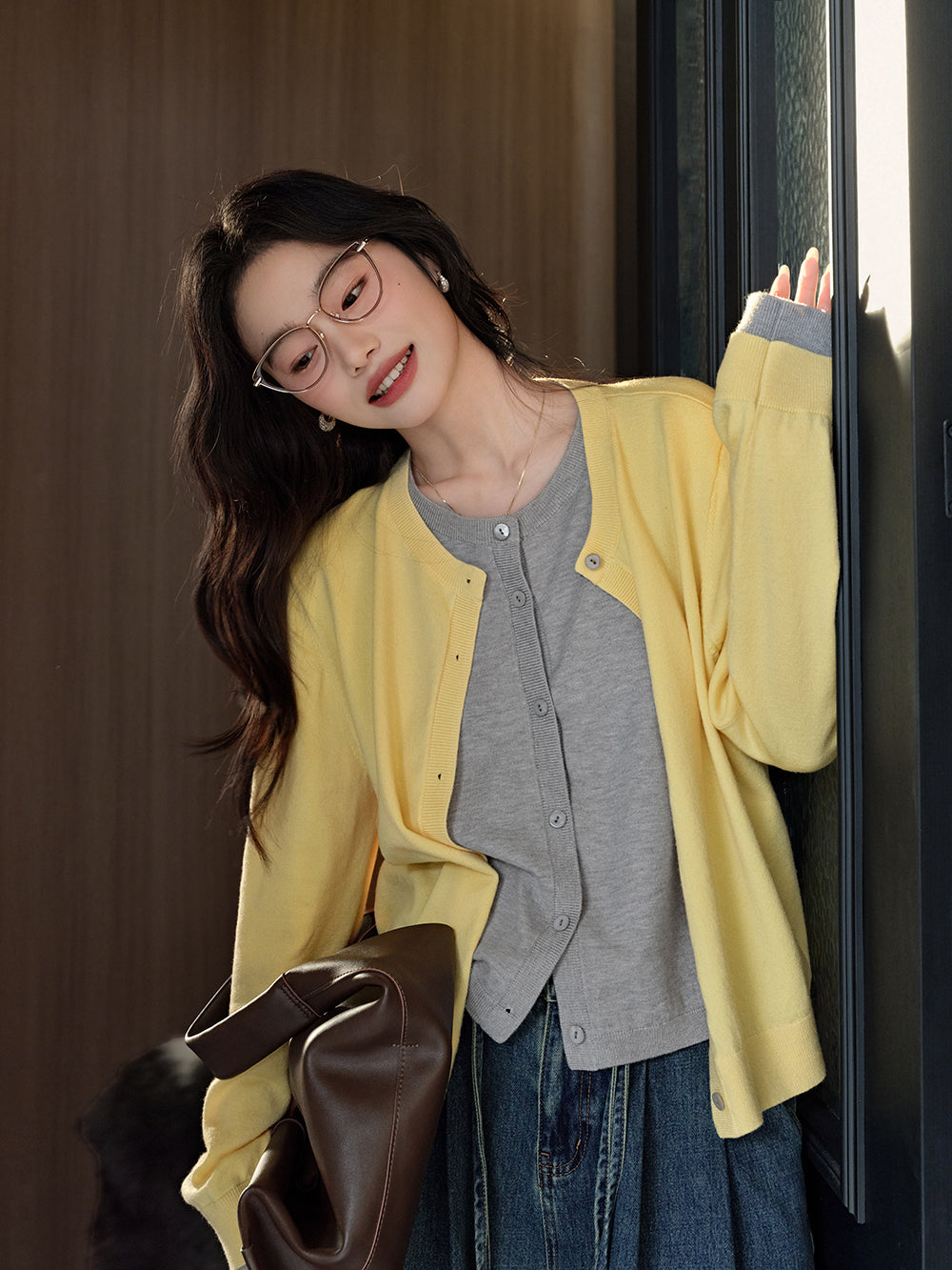 Fake Two-piece Couture Cardigan