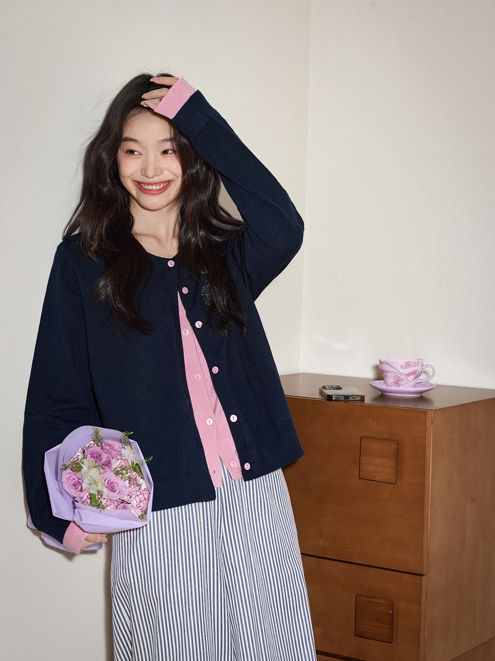 Fake Two-piece Couture Cardigan