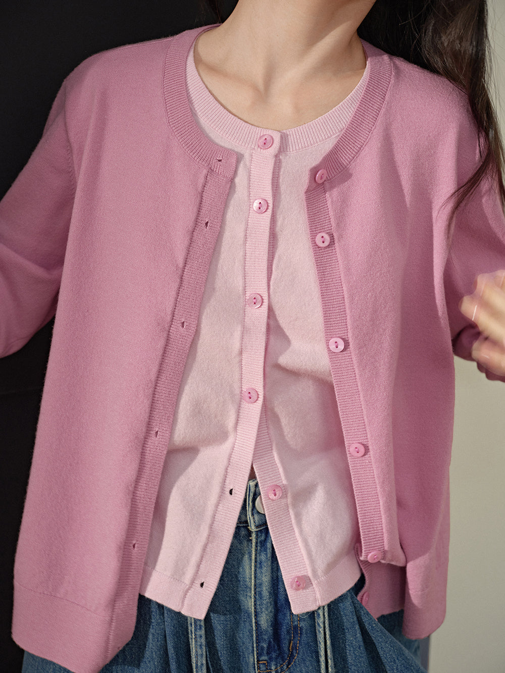 Fake Two-piece Couture Cardigan