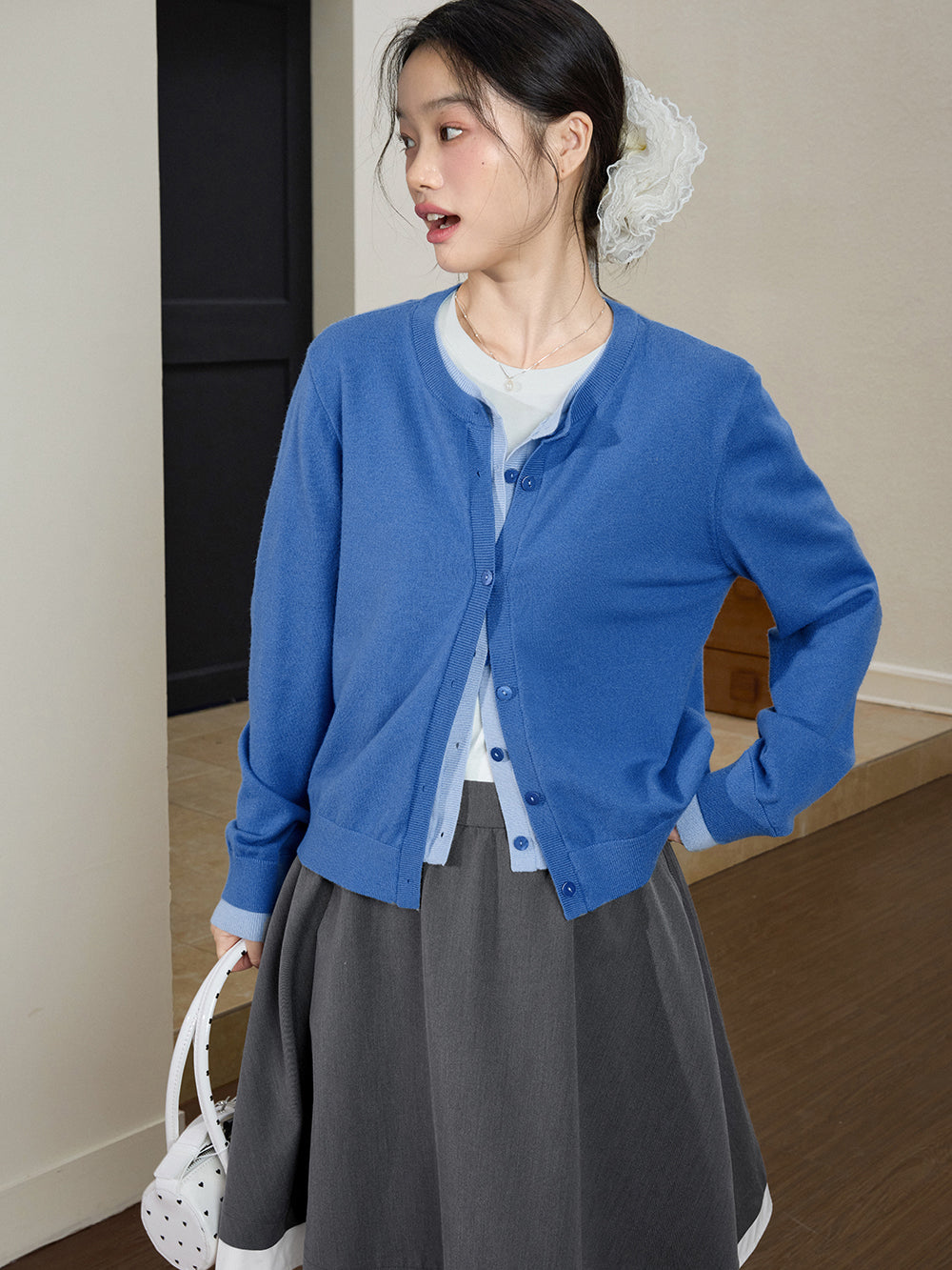 Fake Two-piece Couture Cardigan