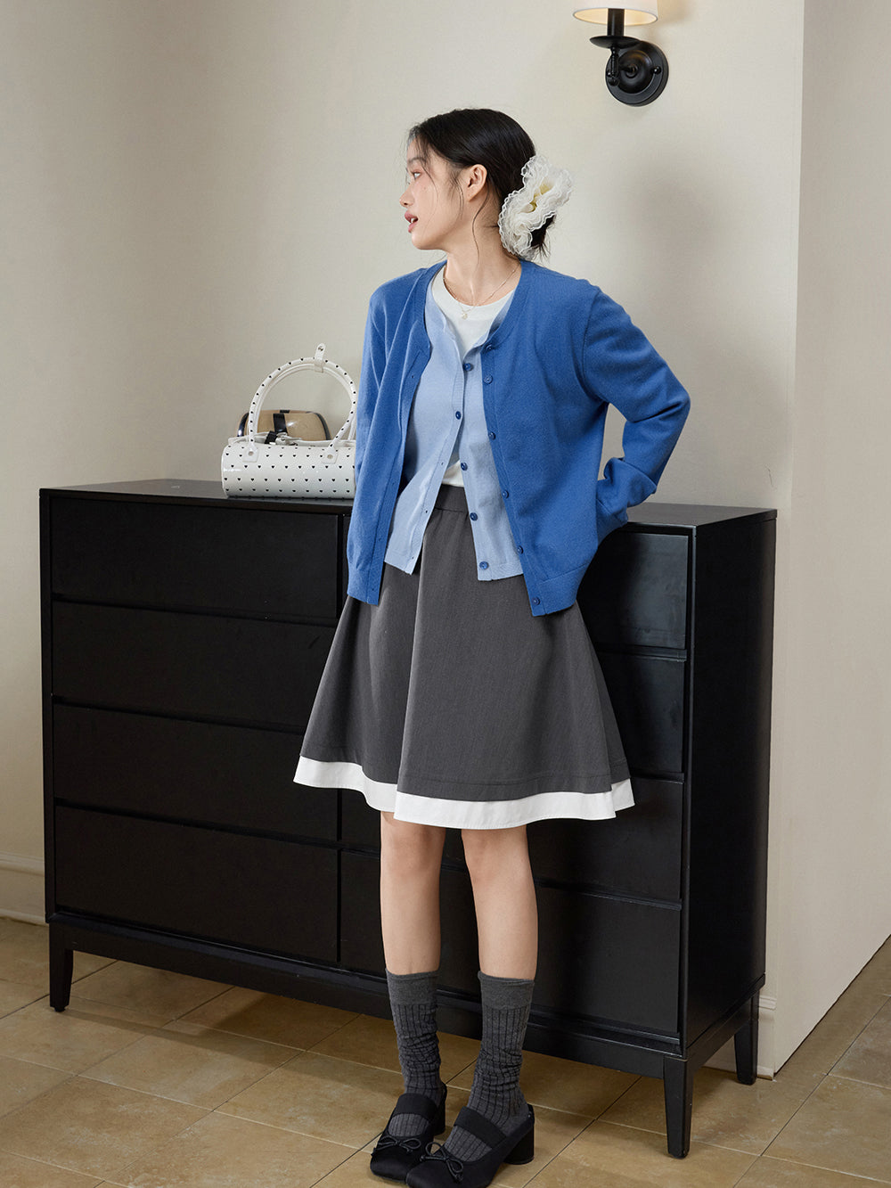 Fake Two-piece Couture Cardigan