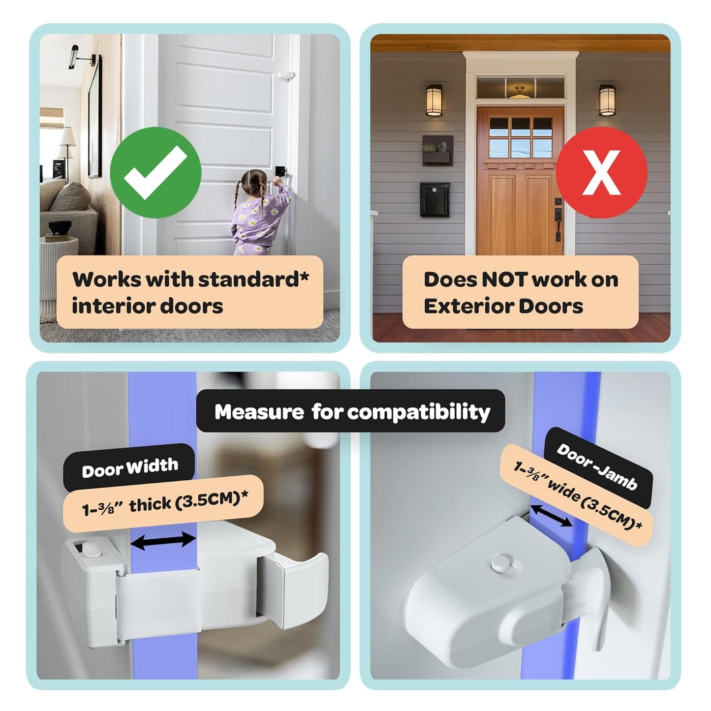 SnapLock™ Child Safety Door Lock